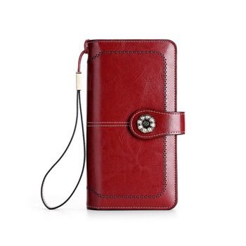 Portofel dama din piele naturala BTG-919,Rosu Portofel dama din piele naturala BTG-919,Rosu