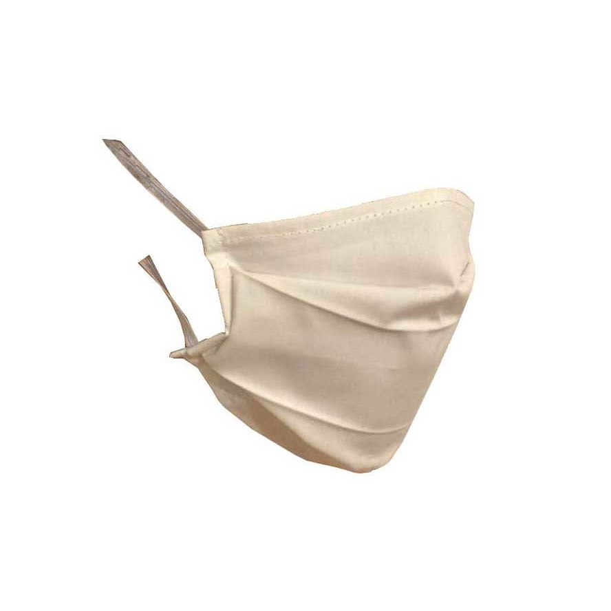 Set 3 x Masca protectie din bumbac 2 straturi Alb