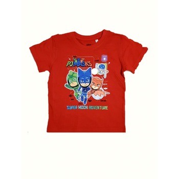 Tricou rosu baieti Eroi in pijama Tricou rosu baieti Eroi in pijama