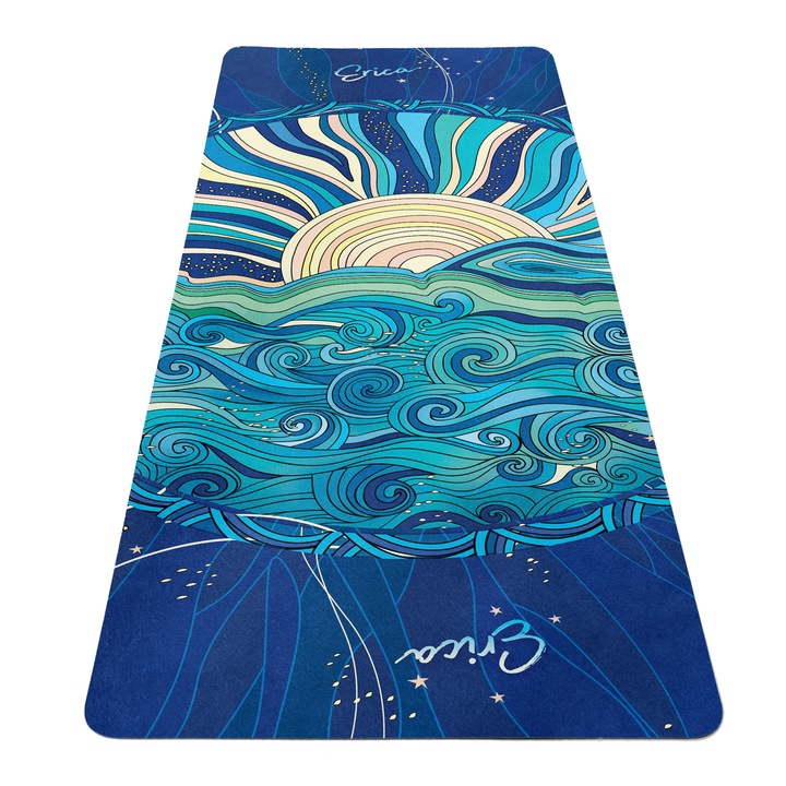 Йога мат естествен каучук Cool Bedding, 4мм, размер 68х183 см., YM186