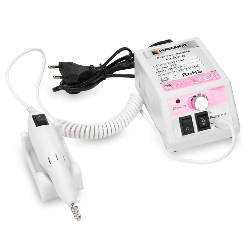 Freza electrica pila profesionala pentru unghii PM-FDP-25, 22000 RPM, cu accesorii