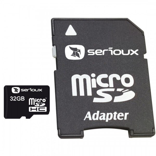 Micro Secure Digital Serioux, 32GB, Clasa 10, plus adaptor