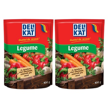 Pachet promo 2x Baza de mancare Delikat, Gust de legume, 400g Pachet promo 2x Baza de mancare Delikat, Gust de legume, 400g