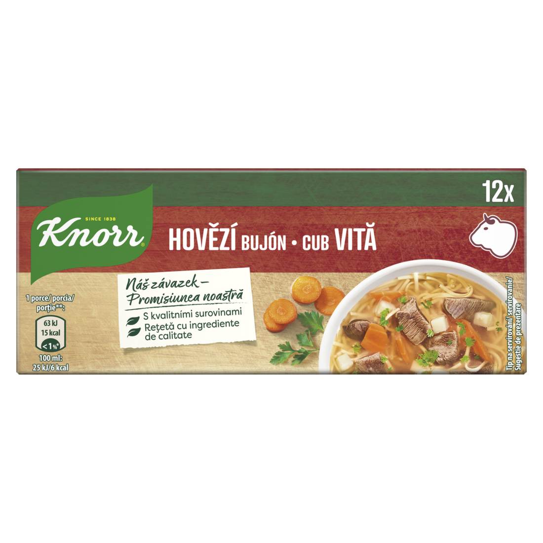 Cub Knorr 6l cu gust de vita, 12 buc, 120g