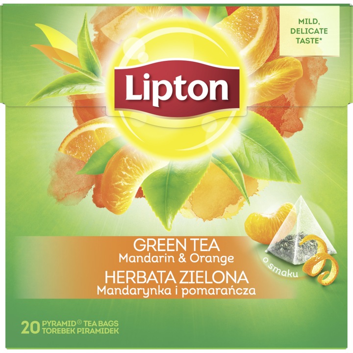 Lipton zöld tea, Citrus, 20 tasak, 36 g