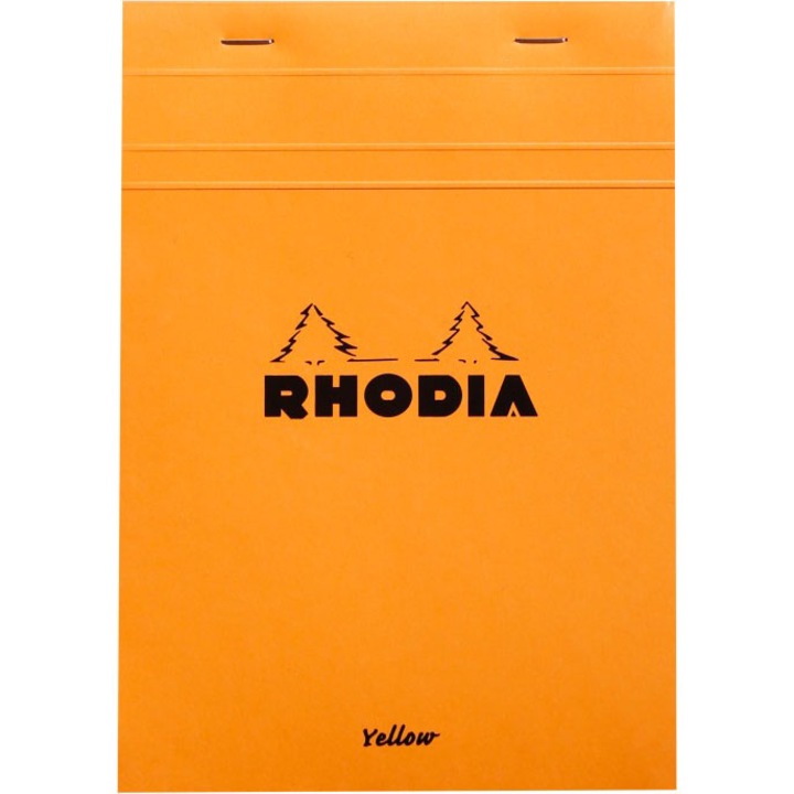 Blocnotes N16 14.8x21 cm capsat 80 file galbene Rhodia Orange