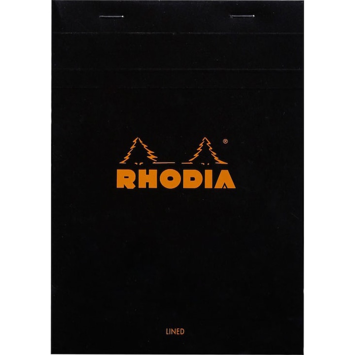 Blocnotes capsat A5 80 file Rhodia BLACK