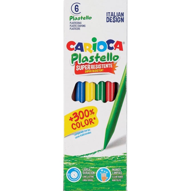 Creioane plastifiate CARIOCA Plastello 6/set