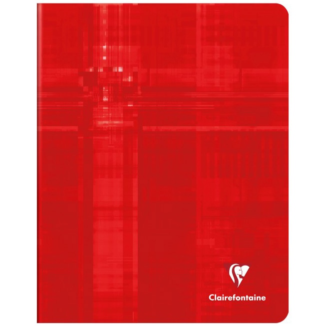 Caiet A5+(16,5x21cm) capsat, 60 file, Clairefontaine, matematica, rosu