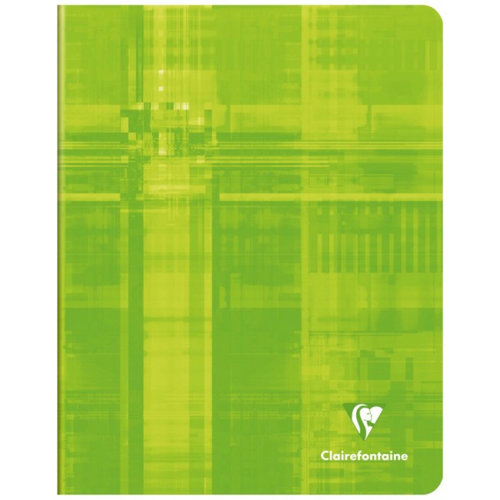 Caiet A5+(16,5x21cm) capsat, 60 file, Clairefontaine, matematica, verde