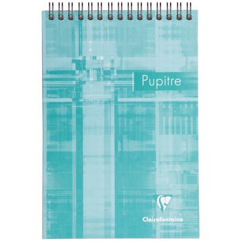 Blocnotes A5 cu spirala Pupitre, 80 file, Clairefontaine, dictando, verde Blocnotes A5 cu spirala Pupitre, 80 file, Clairefontaine, dictando, verde
