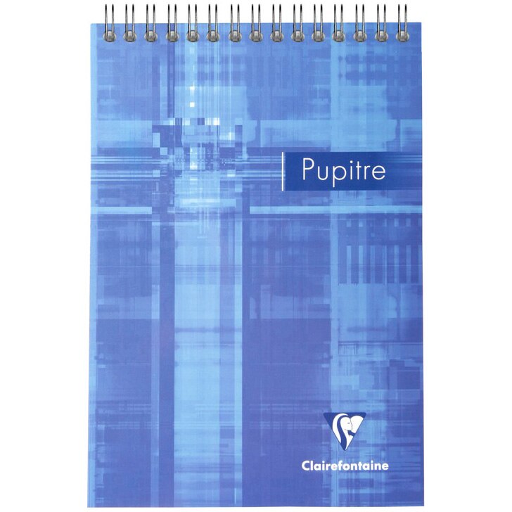 Blocnotes A5 cu spirala Pupitre, 80 file, Clairefontaine, matematica, albastru
