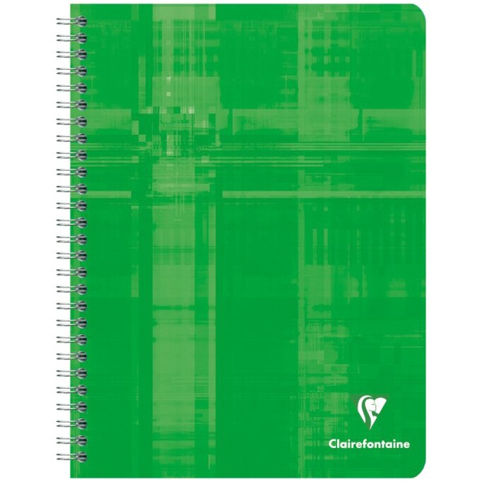 Caiet 17x22 cm cu spira, 50 file, Clairefontaine, dictando, verde