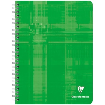 Caiet 17x22 cm cu spira, 50 file, Clairefontaine, dictando, verde Caiet 17x22 cm cu spira, 50 file, Clairefontaine, dictando, verde