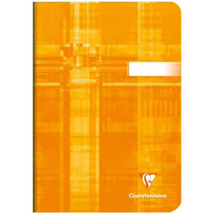 Caiet A5 capsat, 48 file, Clairefontaine, dictando, portocaliu