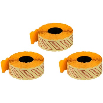 Rola pret 26x12, 1500buc, 3 buc/set, portocaliu Rola pret 26x12, 1500buc, 3 buc/set, portocaliu