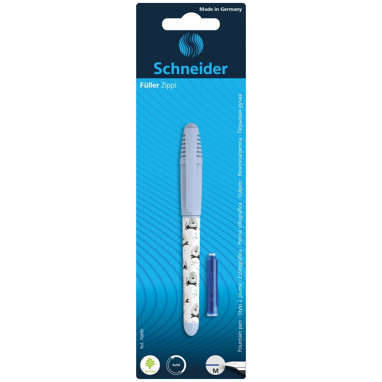 Stilou Schneider Zippi+1xrezerva /blister, leu, bleu