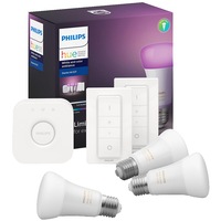 pachet 3 becuri inteligente led rgb philips hue bluetoothzigbee e27 9w 806 lm a lumina colorata  bridge  2 intrerupatoare cu variator imagen 21_0_
0