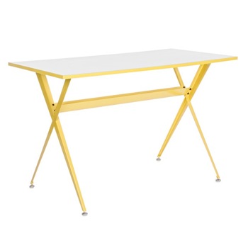 Masa/Birou YUPPIE, 120X60X75H, Galben, cu blat alb , grosime 18 mm Masa/Birou YUPPIE, 120X60X75H, Galben, cu blat alb , grosime 18 mm