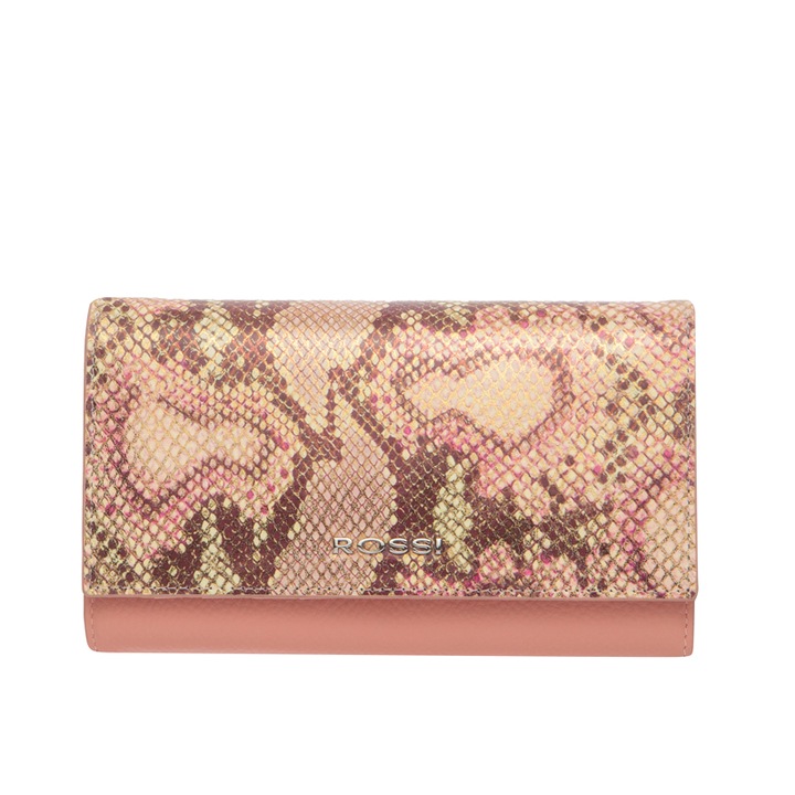 Дамско портмоне Rossi, RSC0324, Розов питон