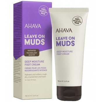 Crema de picioare pe baza de namol Ahava Leave on muds, 100 ml Crema de picioare pe baza de namol Ahava Leave on muds, 100 ml