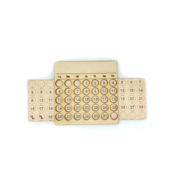 Calendar perpetuu, dimenisuni 33x17.8x0.9 cm