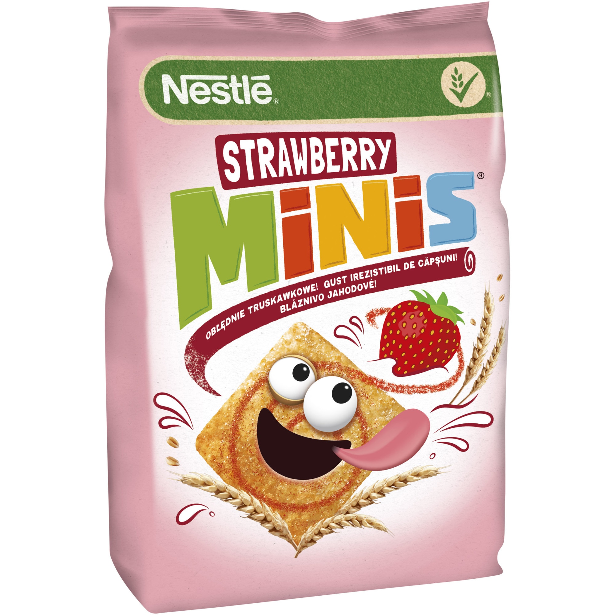 Cereale integrale Strawberry Minis, 500 gr.