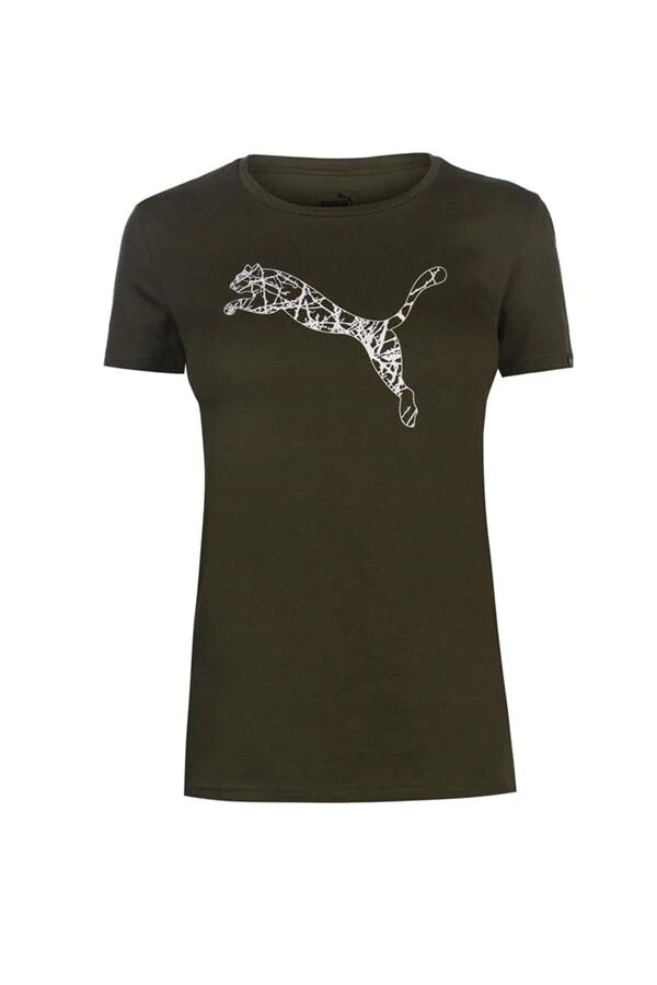 Tricou din bumbac Puma Cat Logo, Negru mat