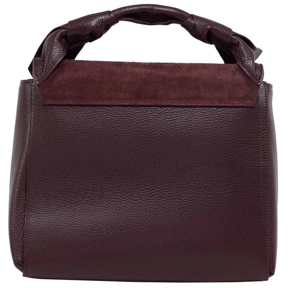 Geanta de dama eleganta din piele naturala LU37C, visiniu