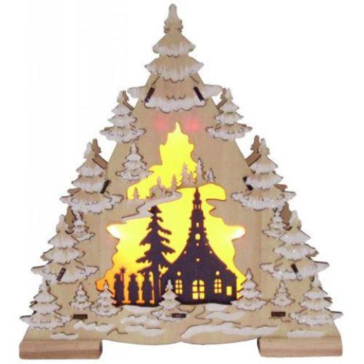 Brad de Craciun TopCent, LED, 24x5,5x26cm, Multicolor