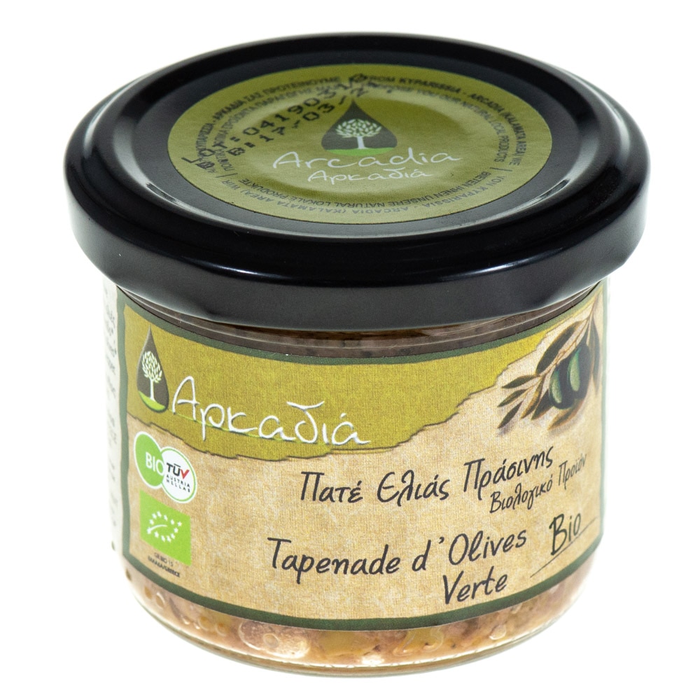 Pasta de masline verzi BIO, Arcadia, reduce riscul aparitiei arteriosclerozei, imbunatateste functiile hepatice, 100 g
