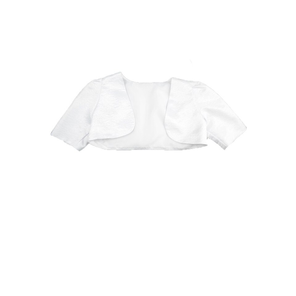 Bolero elegant pentru fete NN MDZB1-A1, Alb, 122 cm