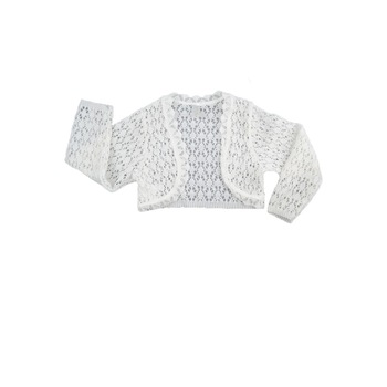 Bolero maneca lunga pentru fete SZAFA KRASNALI BTE75-A11, Alb Bolero maneca lunga pentru fete SZAFA KRASNALI BTE75-A11, Alb