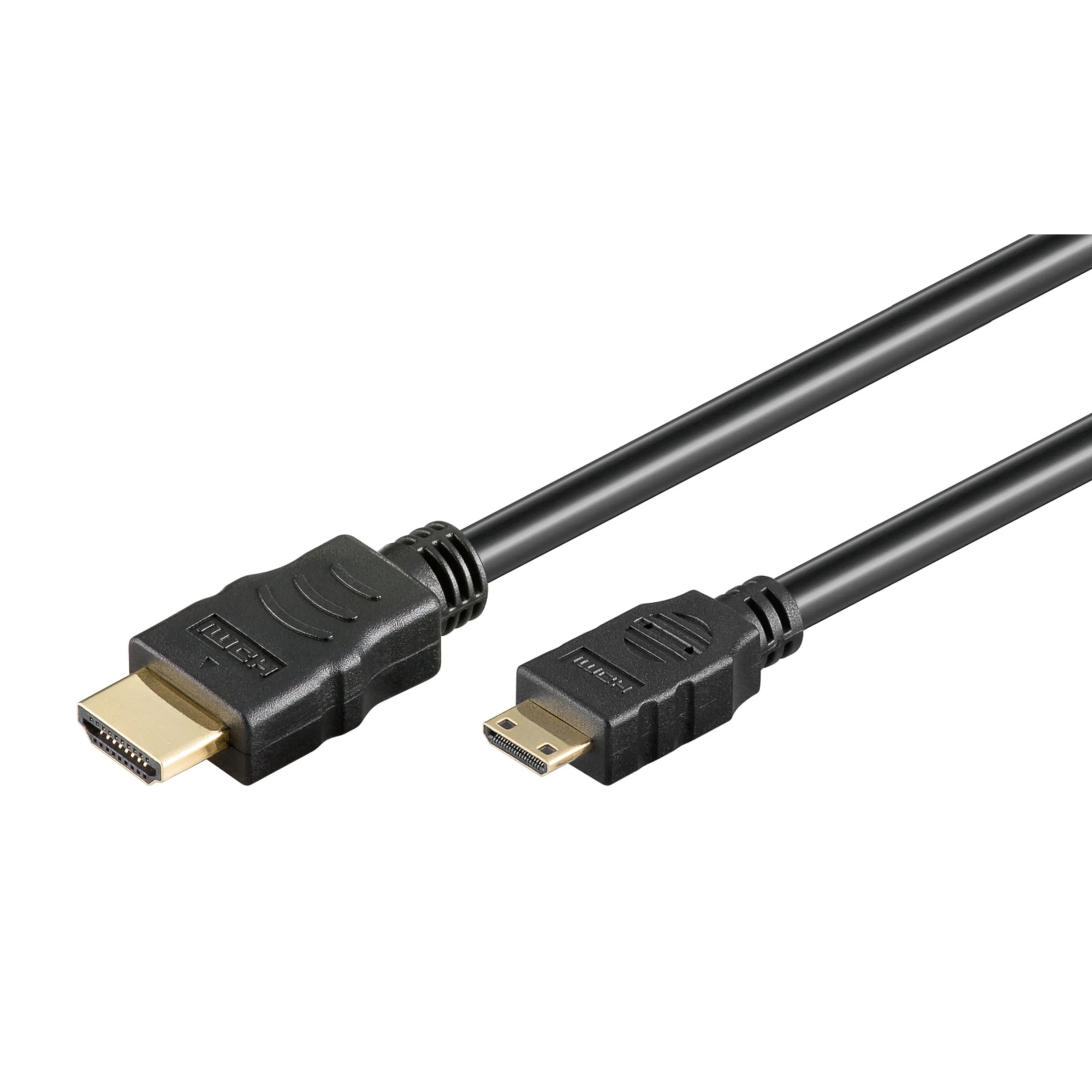 Cablu HDMI tata - mini HDMI tata HighSpeed Ethernet contacte aurite 2m Goobay