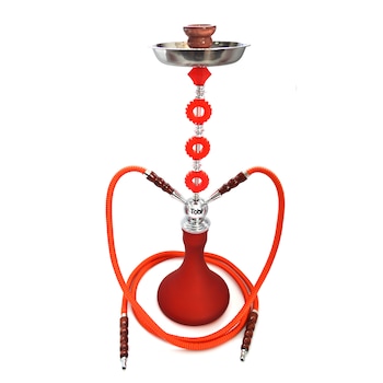 Narghilea Tobi, Assuan, 2 furtunuri, Rosu, 67 cm Narghilea Tobi, Assuan, 2 furtunuri, Rosu, 67 cm