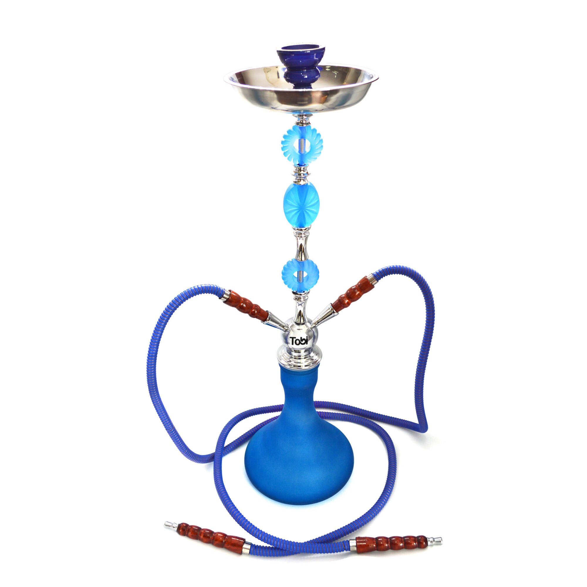 Narghilea Tobi, Dalija, 2 furtunuri, Albastru, 69 cm