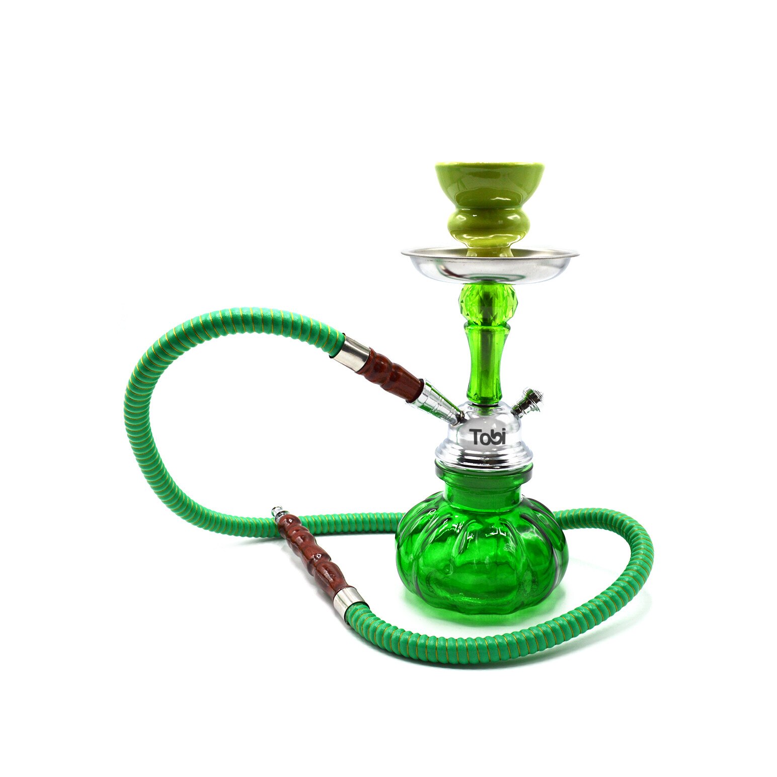 Narghilea Tobi, Hamata, 1 furtun, Verde, 25 cm