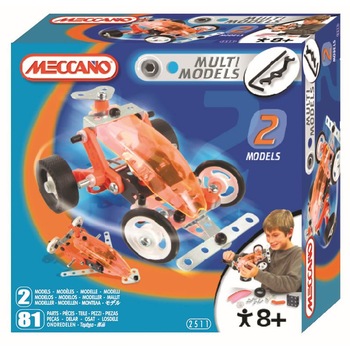 Set constructie 2 in 1 - Masina de curse, 81 piese - Meccano Set constructie 2 in 1 - Masina de curse, 81 piese - Meccano