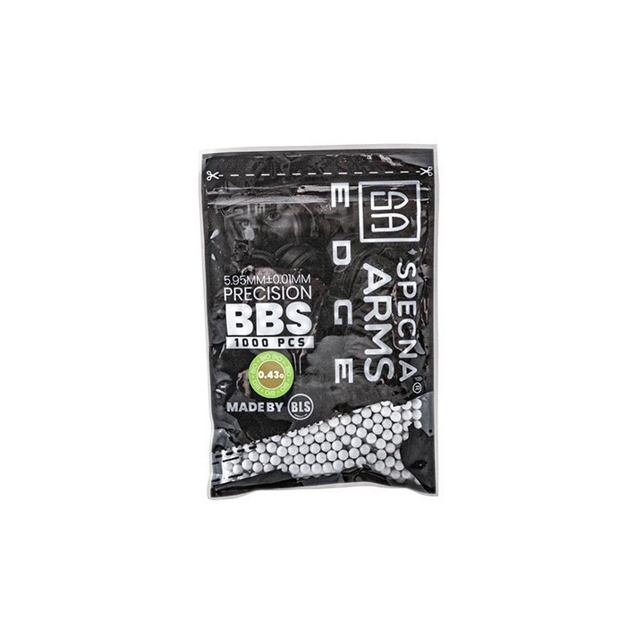 Bile Airsoft Specna Arms EDGE Bio Precision 0.43g 1000buc, albe