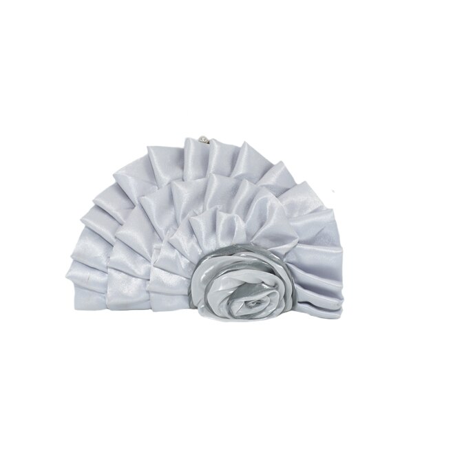 Poseta vintage din saten fronsat,D&J Eclussive,argintiu