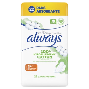 Absorbante Always Cotton Protection Ultra, 22 buc Absorbante Always Cotton Protection Ultra, 22 buc