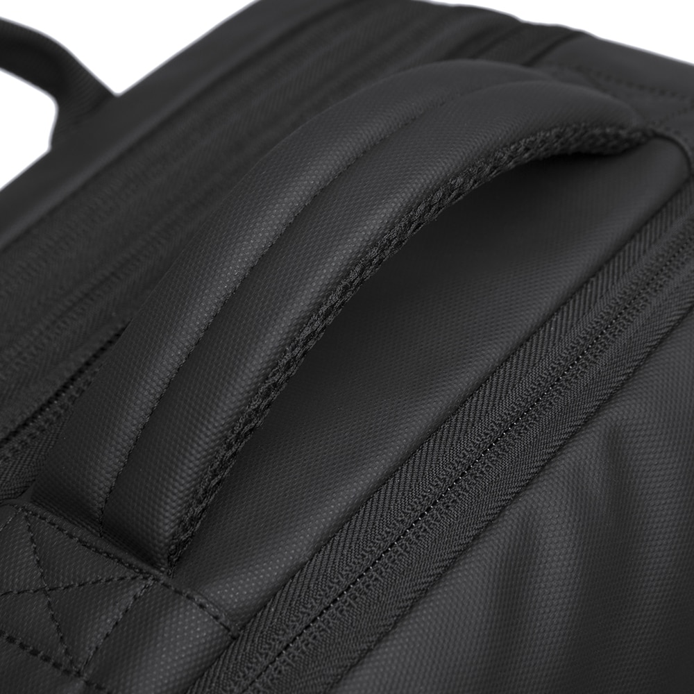 Rucsac laptop 15.6", pentru calatorii, impermeabil, expandabil pana la 37 L, cu port de incarcare USB, BANGE, 44x30x16 cm, Negru