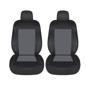 Set 1+1 Huse Scaune Auto Flexzon Pentru Scaune Fata Universale , Negru - Gri , Textil Set 1+1 Huse Scaune Auto Flexzon Pentru Scaune Fata Universale , Negru - Gri , Textil
