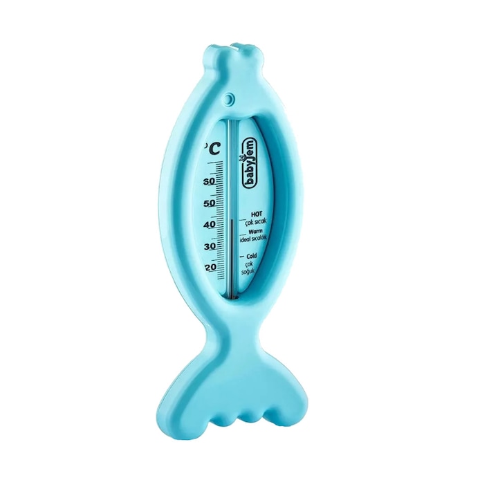 BabyJem Fürdő-és szobahőmérő, kék, hal forma