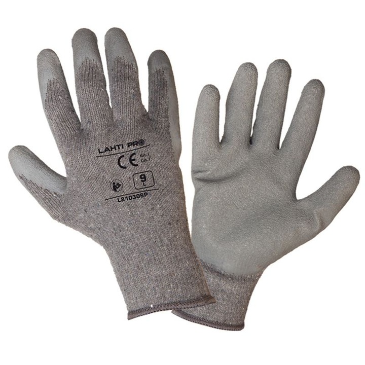 Latex kesztyű poliészter-pamuttal - 7