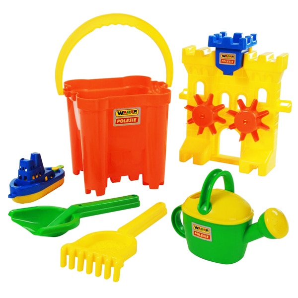 Galeata nisip cu 5 accesorii CastleMaxi , Polesie , 34x30x34 cm , Robentoys