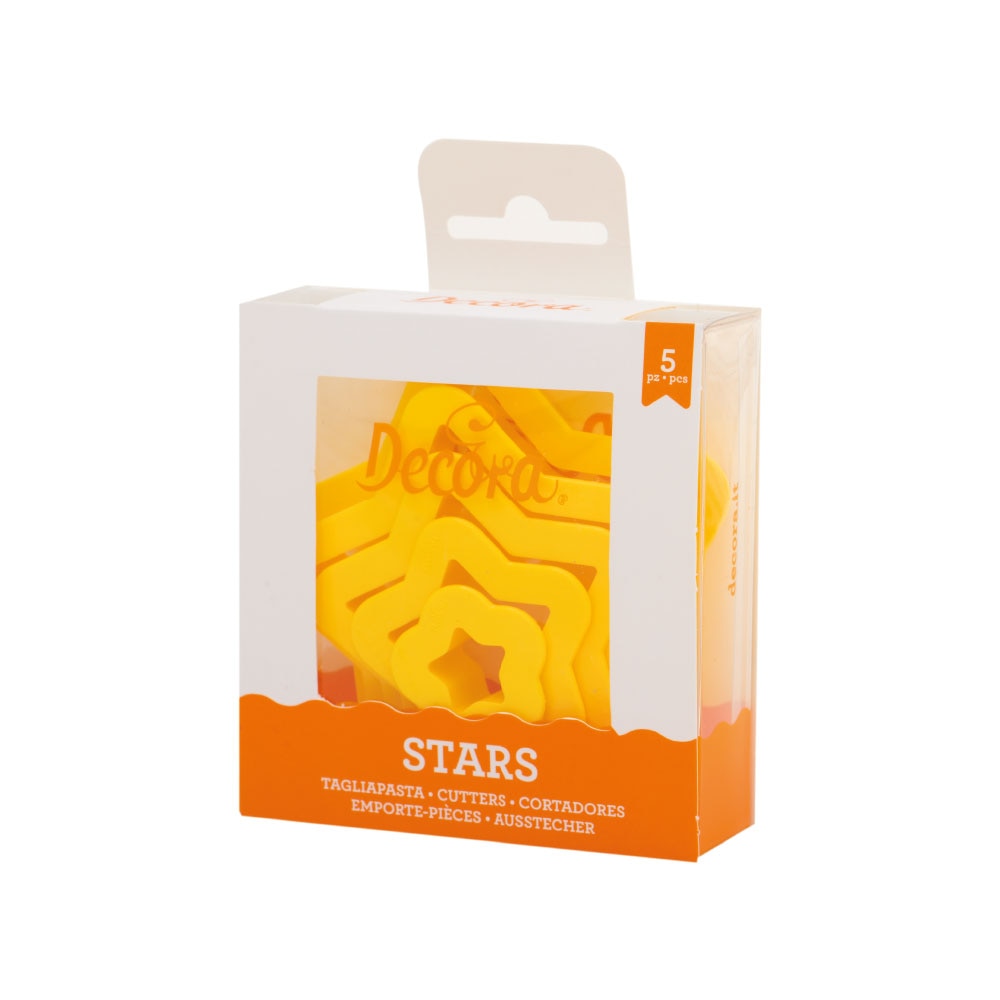 Decupatoare din plastic, Stea, 5 buc set, Decora