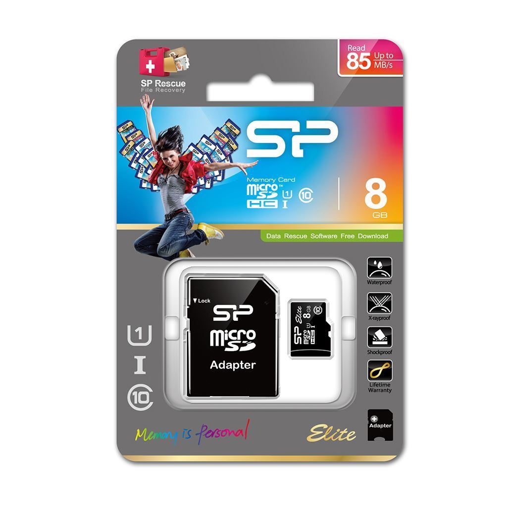 Card memorie Silicon Power 8GB, Micro SDHC UHS-I U1, Clasa 10