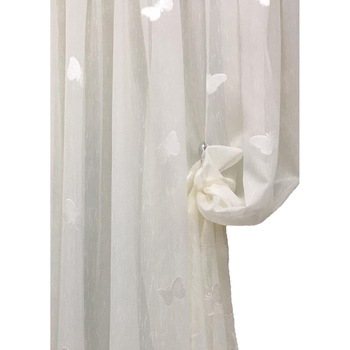 Perdea ivoire 400x245cm, cu fluturi albi, cu rejansa by Liz Line - RD1324