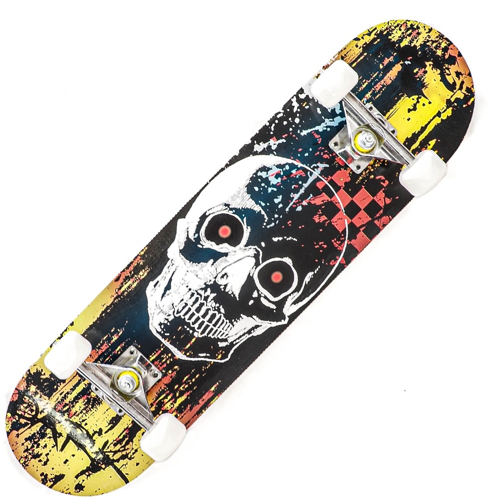 Skateboard Action One ABEC-7, Aluminiu, 79 x 20 cm, multicolor, Color Skull